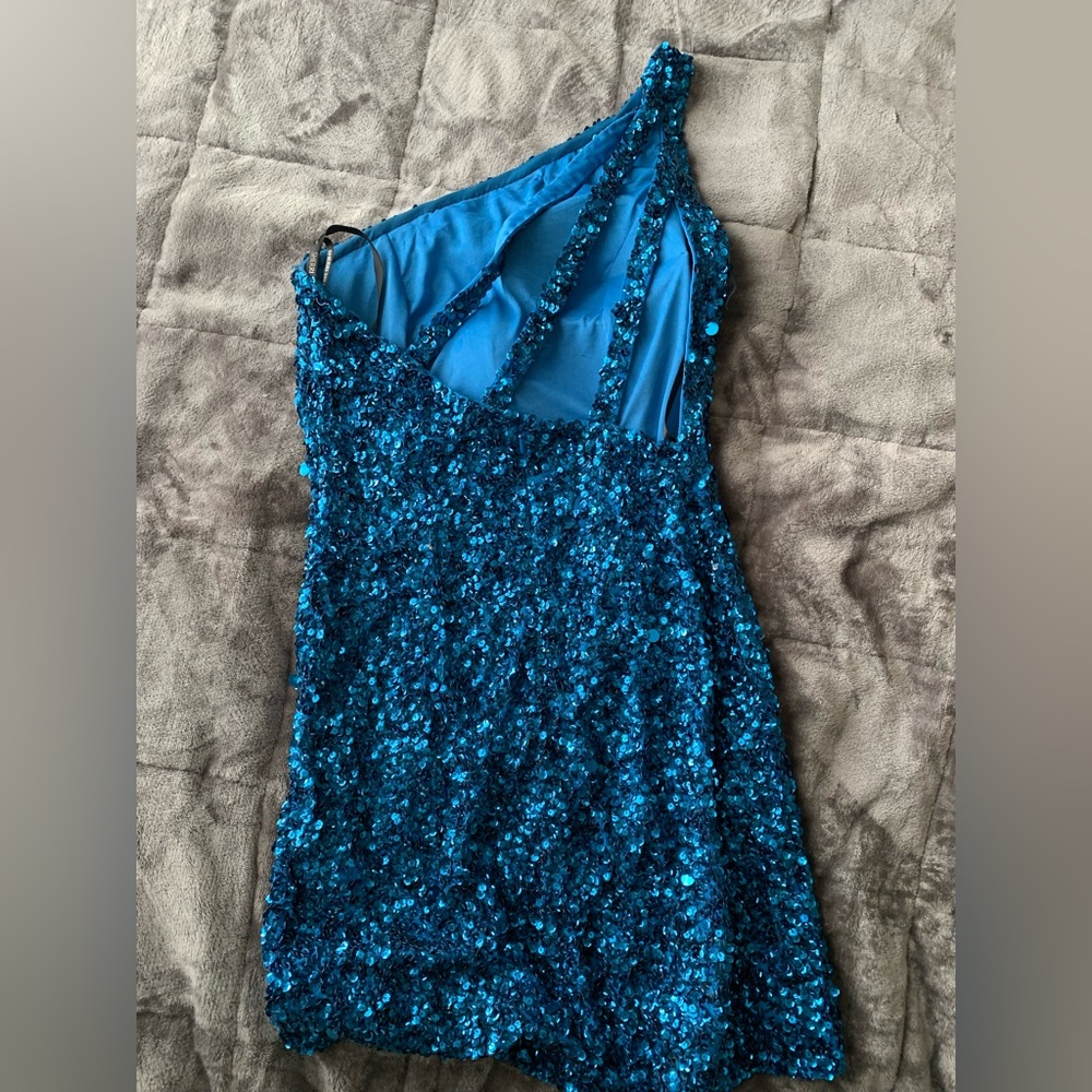 Sherri Hill One Shoulder Sequin Dress